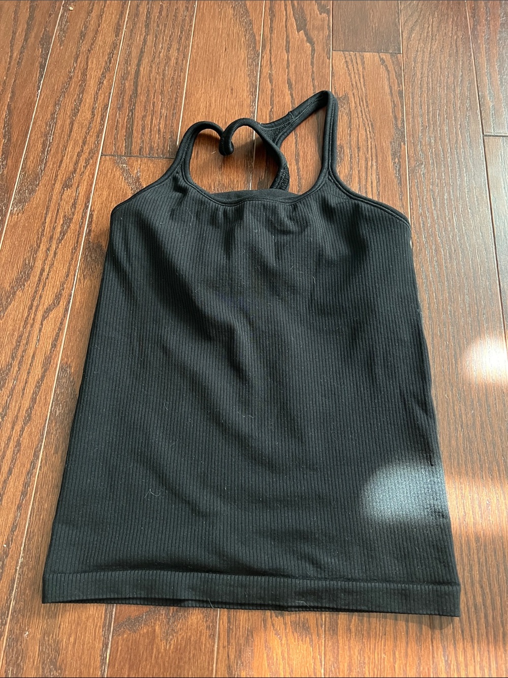 Athleta Black Ribbed Racerback Tank - Picture 1 of 3
